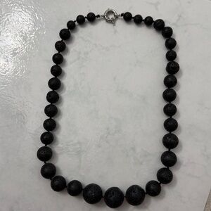 Black Beaded Necklace